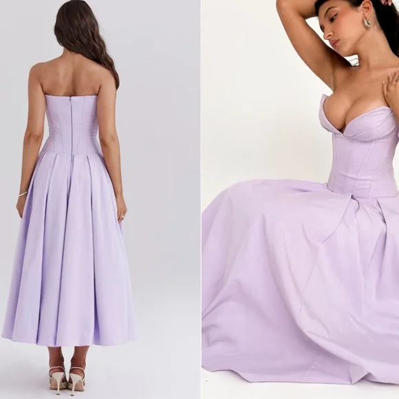 HOUSE OF CB LADY CORSET DRESS IN ORCHID SIZE XS REGULAR CUP - Picture 3 of 3